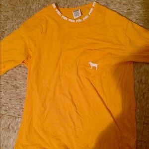 PINK Victoria Secret Yellow Long Sleeve Shirt XS
